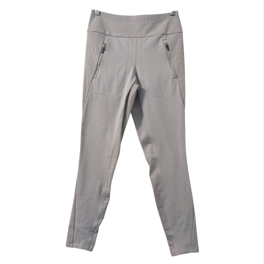Athleta Peak Hybrid Fleece Tight‎ Leggings Small Birch Grey Winter Workout Run